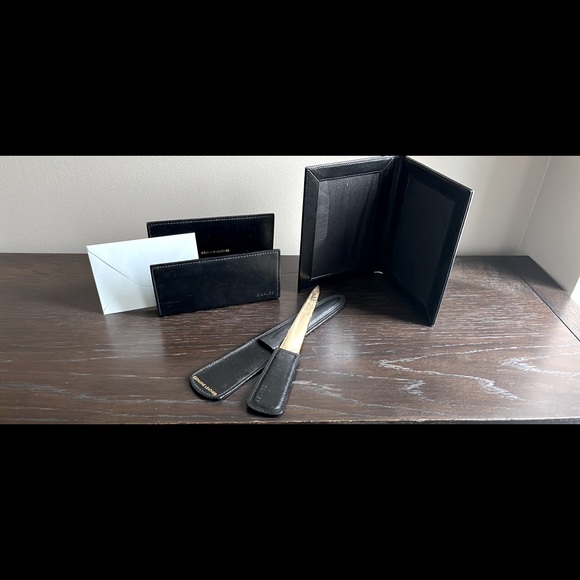 Danier Leather Executive Desk Set - Genuine Leather - Picture 1 of 3